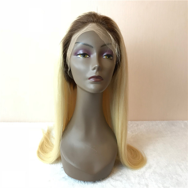 Blonde T color full lace wig for women H68